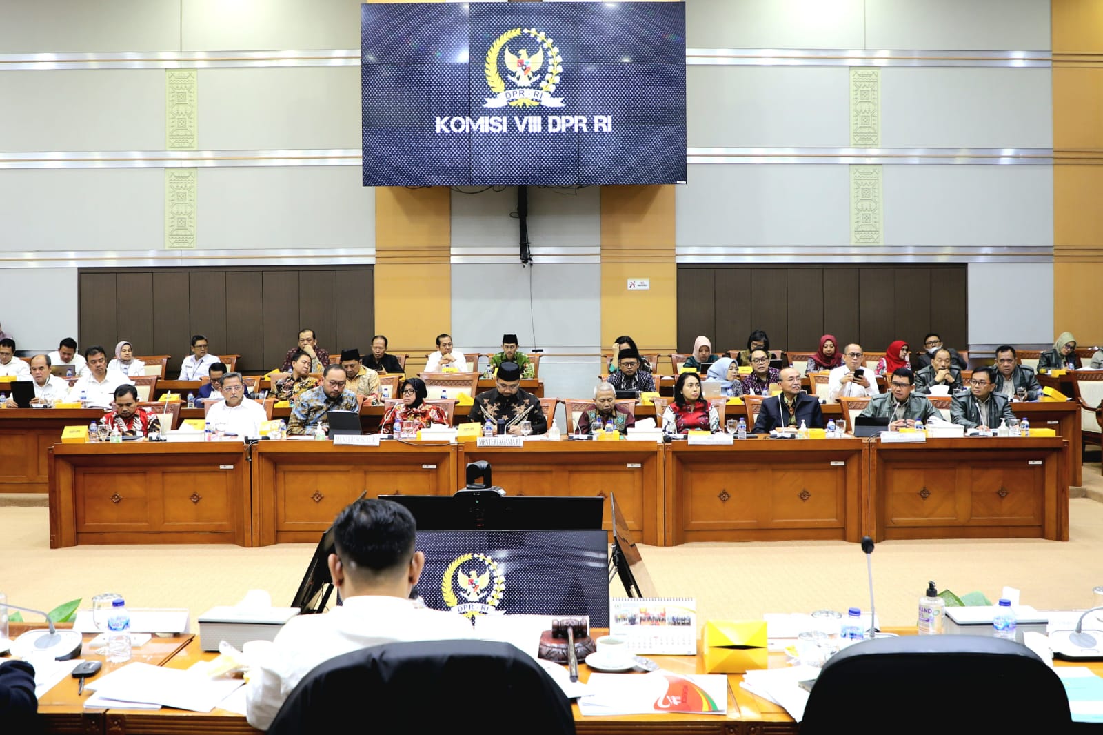 Suasana Rapat Kerja dengan Komisi VIII DPR RI di Gedung Nusantara II, Jakarta, pada Kamis (14/9)